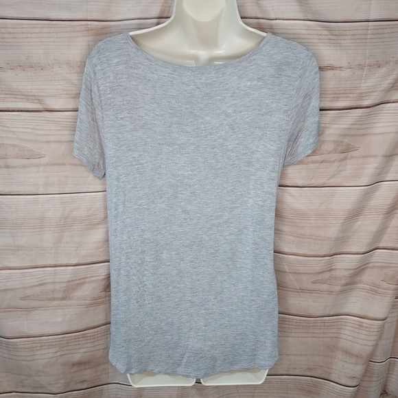 Maurices graphic tee metallic elephant print gray heather mauve blue white M - Picture 4 of 7